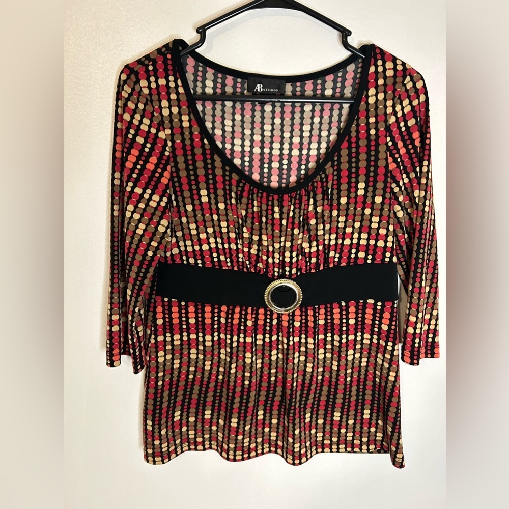 AB studios multi colored blouse